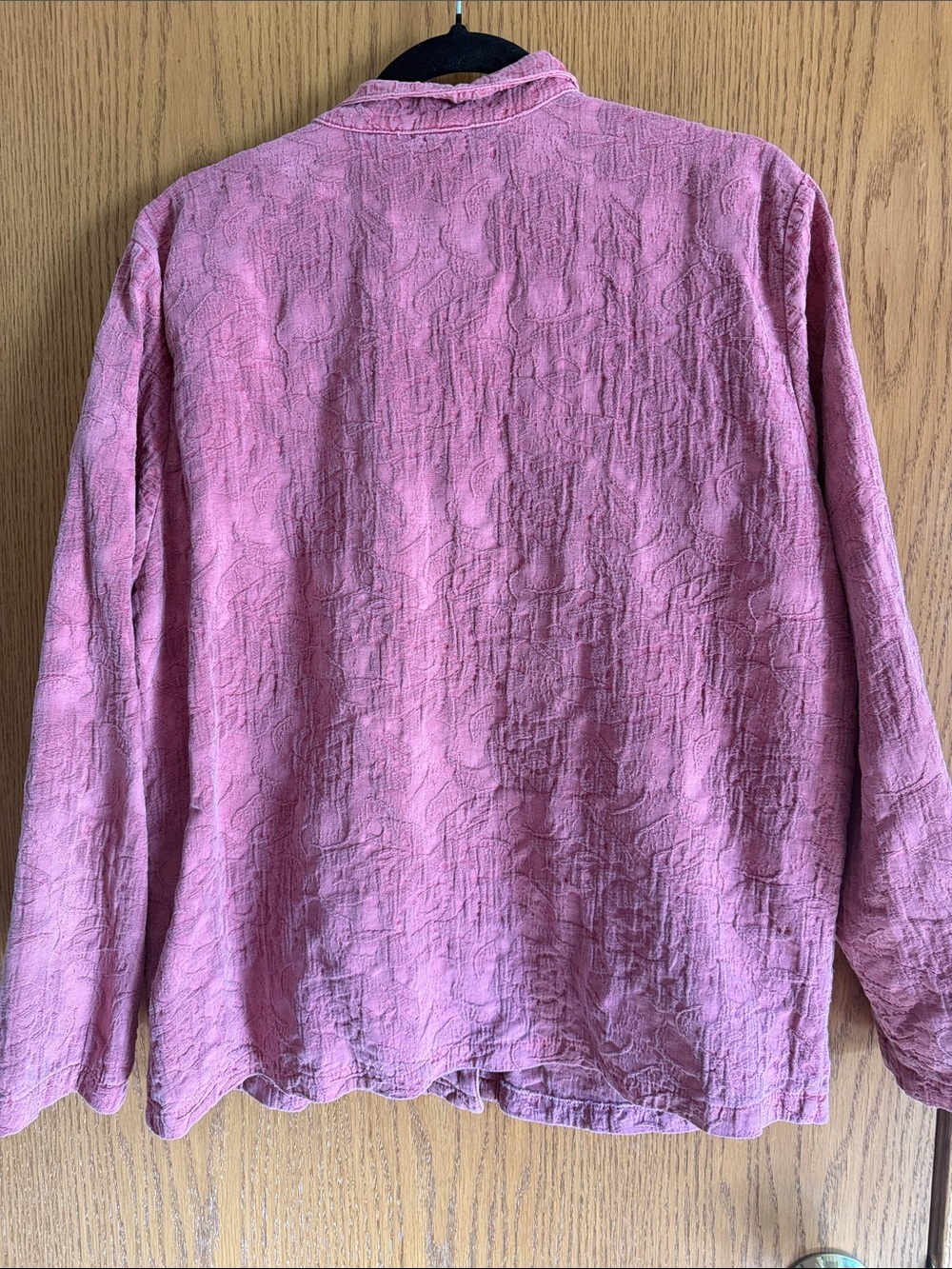 FOCUS Pink Textured Button-Front Blazer Jacket - Picture 3 of 5